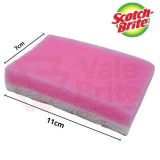 KIT 3X Esponja Rosa Limpa Box Vidro Espelho Inox E Porcelana