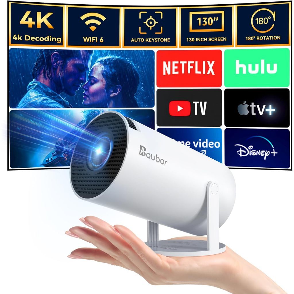 Imagem do produto Projetor HY300 Original Portátil Smart Android 11 4K Ultra HD HDMI Wifi Bluetooth Alto Falante Embutido 1