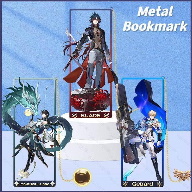 YT1 Honkai : Star Rail Bookmark Livro Criativo Clip Metal Papelaria Fofo Trailblazer Topázio Kafka Suprimentos Estudantis