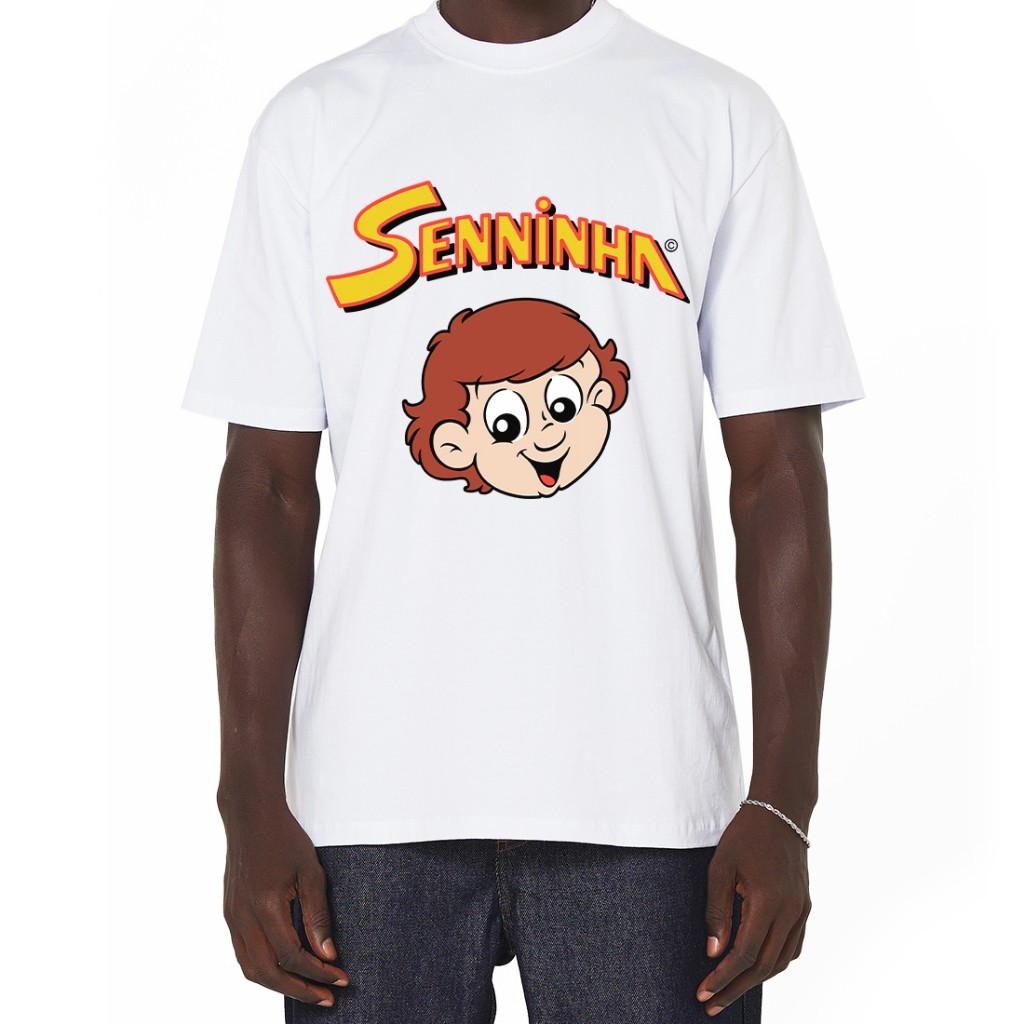 Camiseta Senninha Streetwear Estampada Oversized Ayrton Senna Formula 1