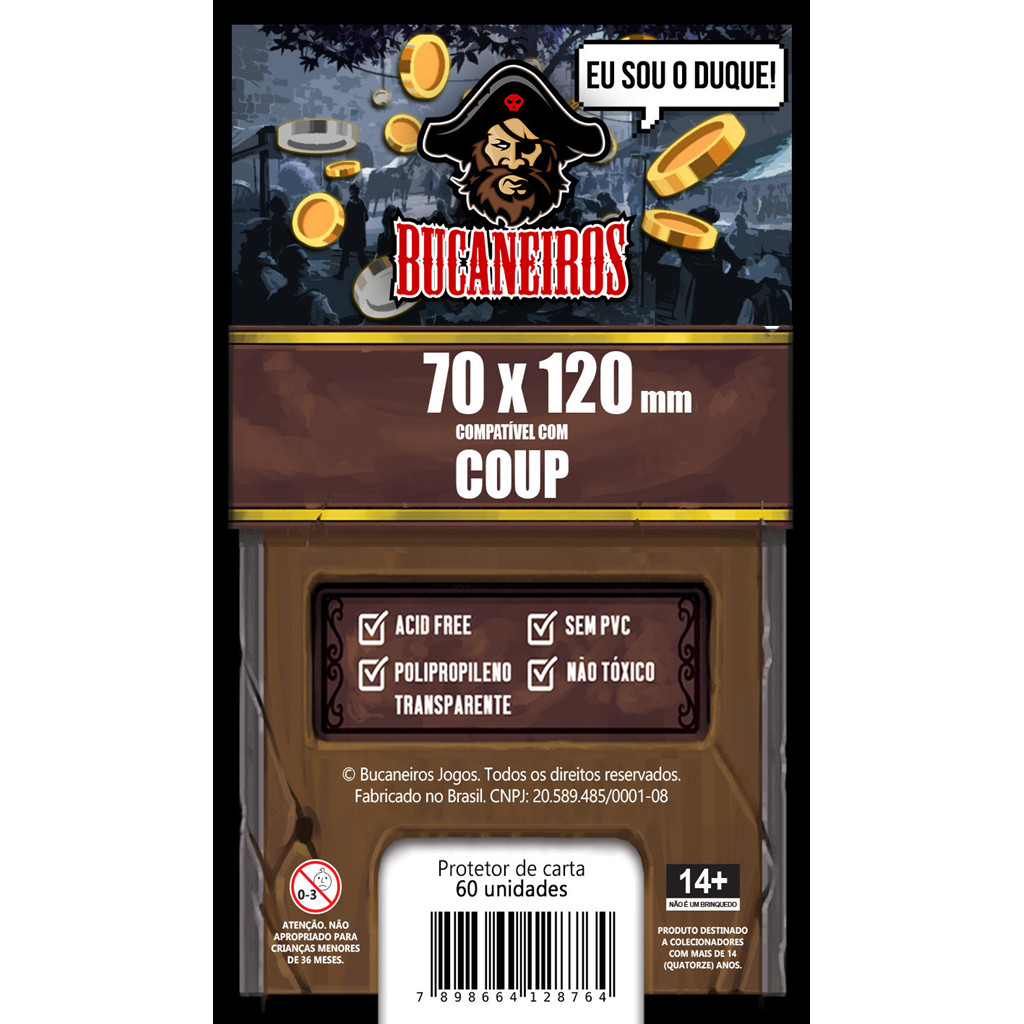 Sleeve Bucaneiros Kit Coup: 70 x 120 mm (60x) e 63,5 x 88 mm (20x ...