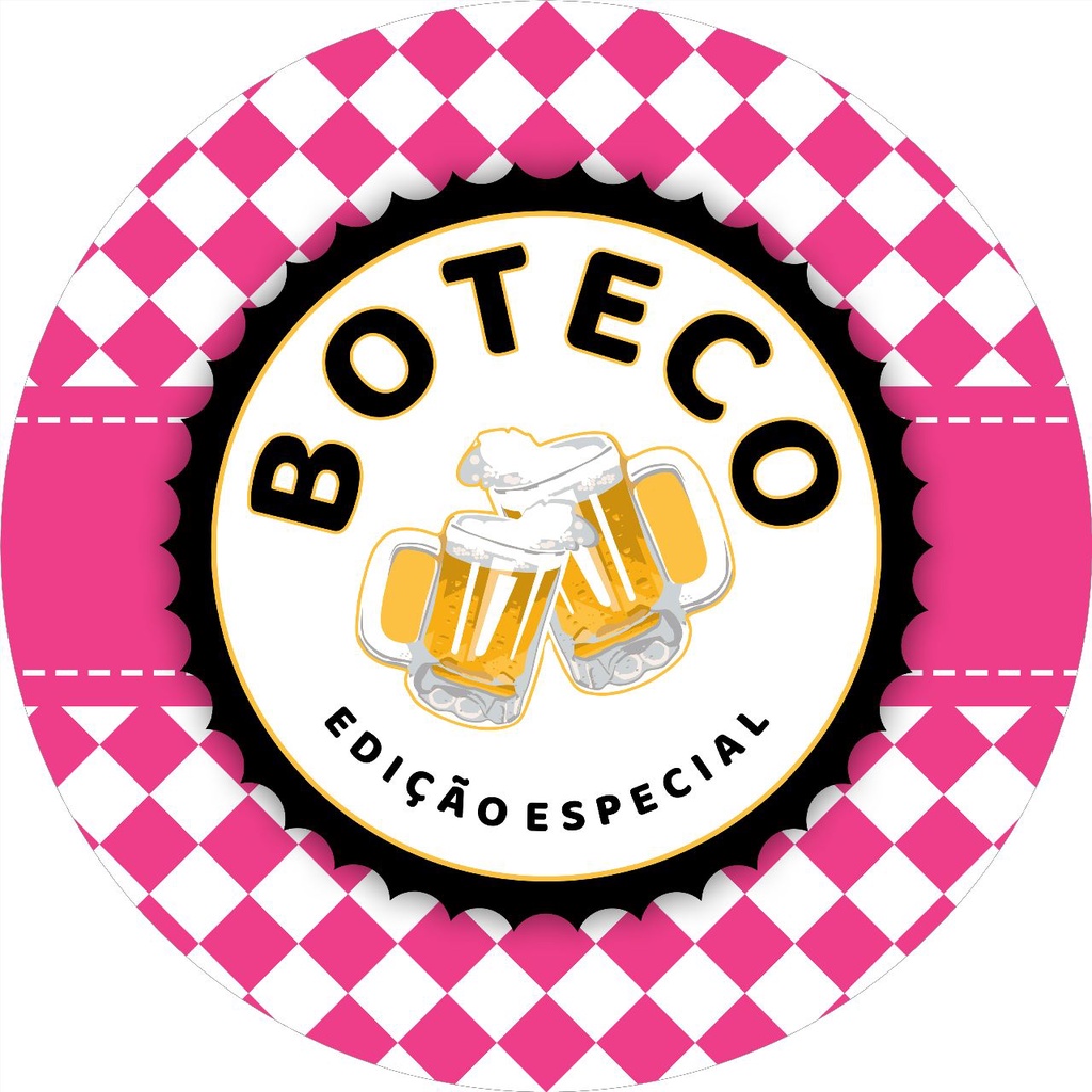 Painel Redondo Sublimado 3d Boteco Em Tecido - 1,5x1,5m