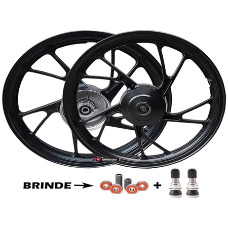 Rodao Roda Liga Leve Pé De Galinha Cg Titan Fan Ks 150 160 Start Cargo Freio A lona E Tambor Preto