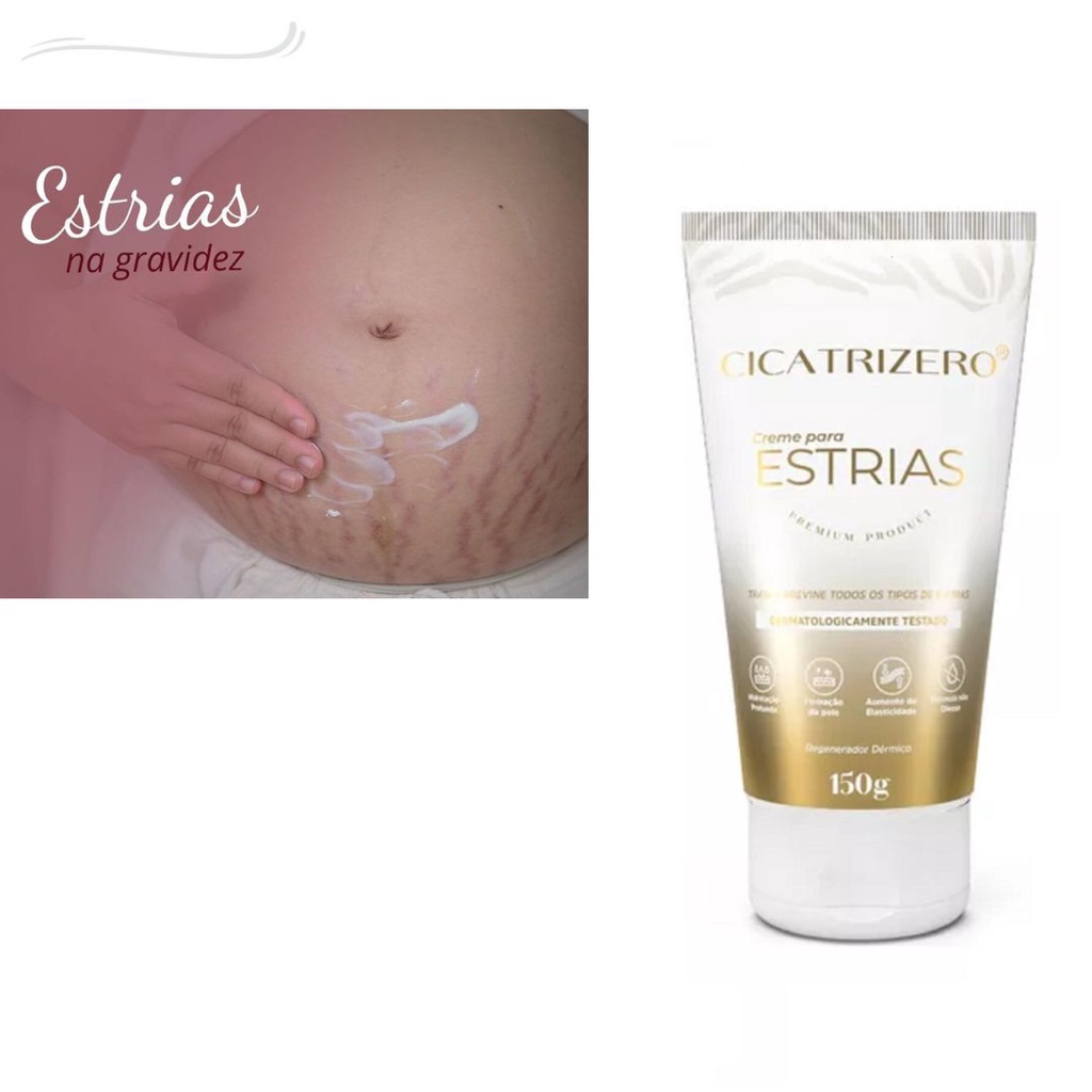 Creme Para Tratamento e Prevenção de Estrias - Cicatrizero 150g ...