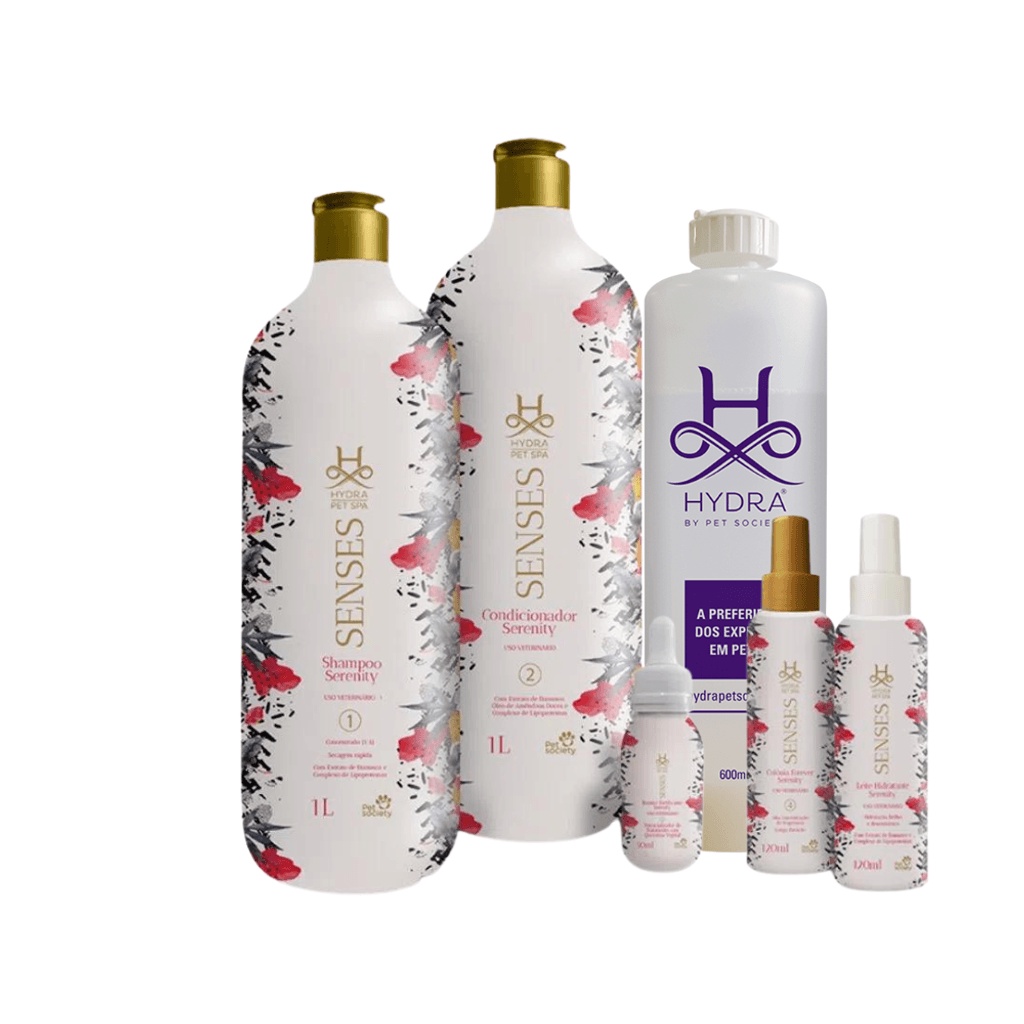 Kit Produtos Pet Hydra Pet Spa Senses Serenity Frasco Diluidor