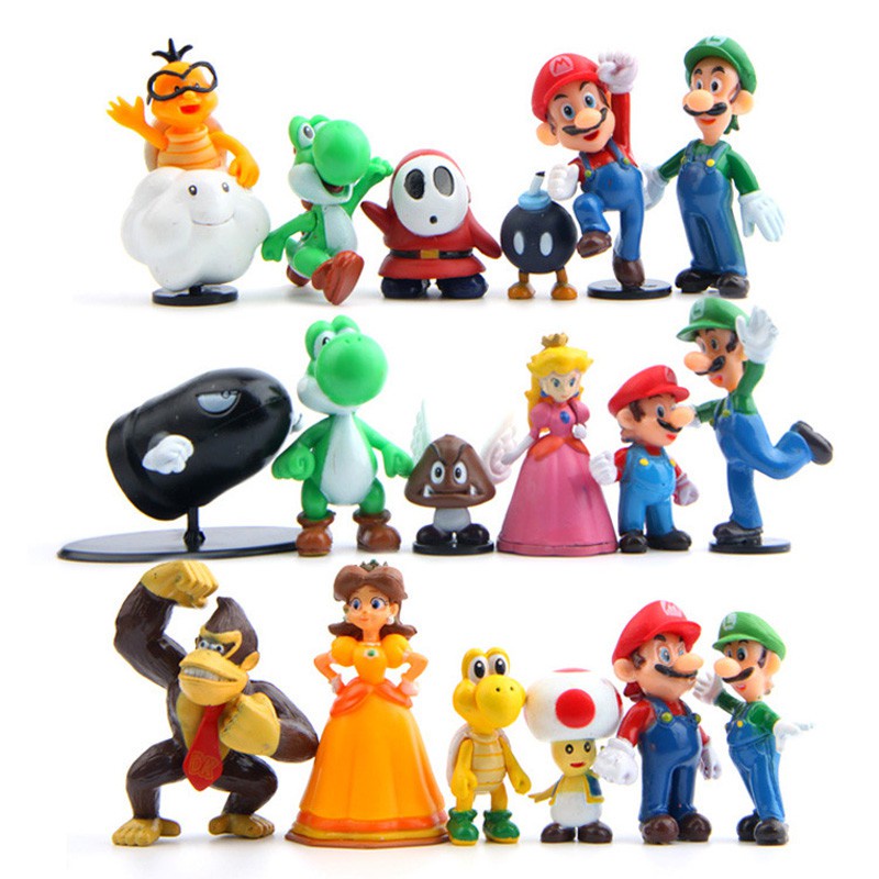 Boneco Macaco Jogo Super Mario Bros Donkey Kong Grande 14cm em