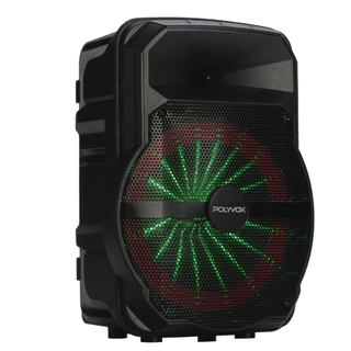 Caixa de Som Amplificada Bluetooth Polyvox XC-710T com 300W de Potência, Leds Ritmicos