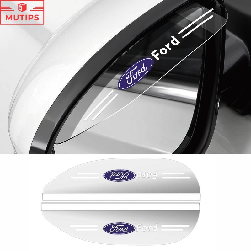 Ford 2PCS Universal Carro Transparente Vista Traseira Espelho Sobrancelha De Chuva Para Ka Focus mk2 Ranger Novo Fiesta Fusion Ecosport Edge