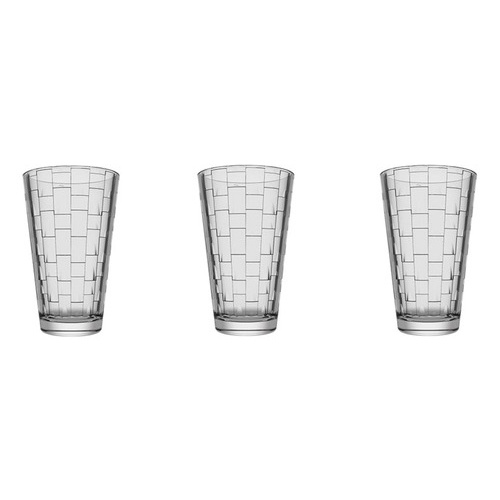 Jogo C/3 Copos de Vidro Menfis Suco Água Refrigerante 270ml - FRATELLI -  Copo de Água / Suco - Magazine Luiza