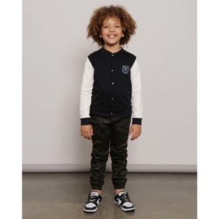 Calça Infantil Sarja Jogger Camuflada Verde