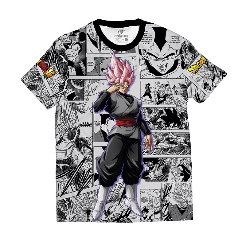 Camiseta Dragon Ball Super - Goku Black Face - Estampa Total