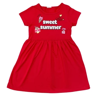 Vestido Infantil Com Aplicação De Malha 468