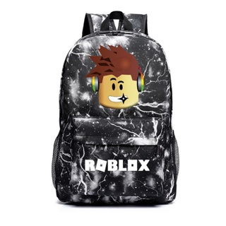 Roblox-Mochila Impressa Dupla Face para Meninos e Meninas, Mochila