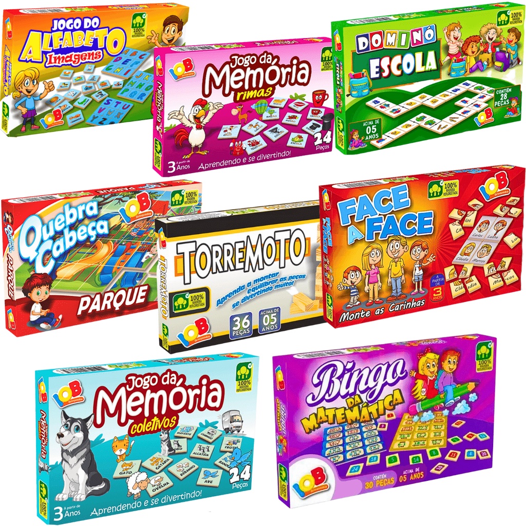 Jogo Educativo Brinquedo Pedagógico Memória Alfabeto Dominó - Bambinno -  Brinquedos Educativos e Materiais Pedagógicos
