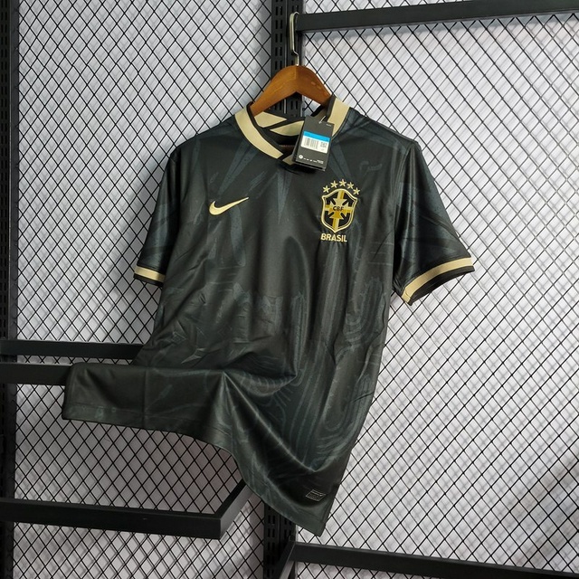 ( A Pronta-Entrega ) Camisa camiseta da seleção brasileira - Preto cacto Masculino & Feminino Away Neymar (Promoção)