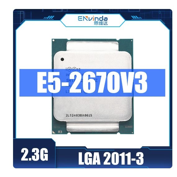 Processador de CPU Intel Xeon usado, versão oficial, E5-2670V3, SR1XS, X99, 2,30 GHz, 30M, 12 núcleos, E5 2670, E5-2670, V3, LGA2011-3