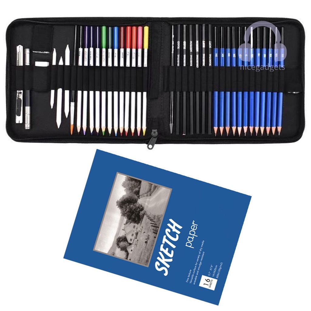 TFixol H & B 71pcs/set Kit de dibujo profesional Lápices de dibujo Dibujo  artístico TFixol pluma de dibujo