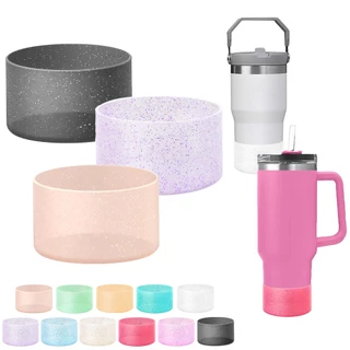 Bota Protetora De Silicone Brilhante , Compatível Com Stanley Tumbler 20-40oz & Aquaflask Hydro Flask Water Bottle 12-24oz E More Bottles/Tumblers Fundo De 2,8-2,95in , Antiderrapante