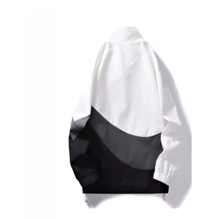 23702#　Jaqueta Corta-vento vermelho com branco e preto zipper refletivo Impermiavel Importado Masculino
