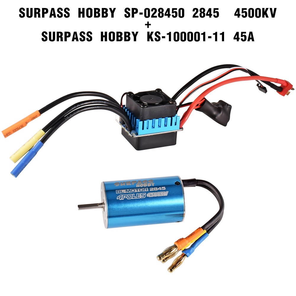 SURPASS HOBBY 2845 Motor Brushless E ESC Combo 4500KV 45A Conjunto ...