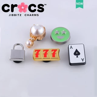 crocs Crocodilos De metal jibbitz 777 DIY Botão De Encanto