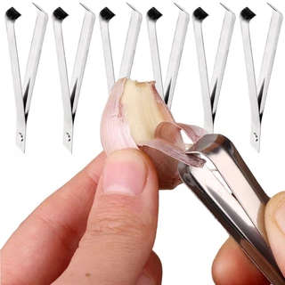 1/2 Pcs Descascador Manual De Aço Inoxidável Clip De Alho/Ferramentas De Descascamento Casca Porcas Vegetais/Pinças De Cozinha Multifuncionais