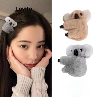 Lovito Grampos De Cabelo Tridimensionais Fofos De Coala Fuzzy De Desenho Animado Para Mulheres LFA11750