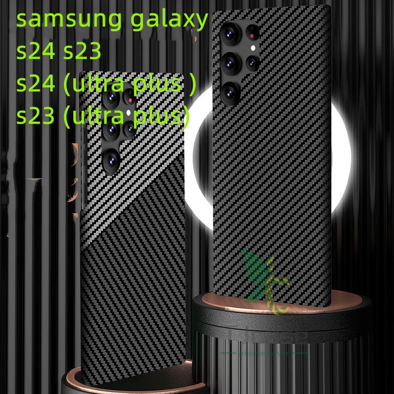 Capa De Fibra De Carbono Slim Case Cover Samsung Galaxy s24 s23 s24 ultra s23 s24 Mais s23 pu Dura De Couro