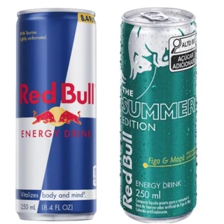 2 Energetíco Red Bull Summer Figo E Maça e Tradicional