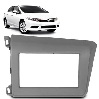 Moldura Grafite 2 Din 7 polegadas Civic 2012 2013 14 15 2016