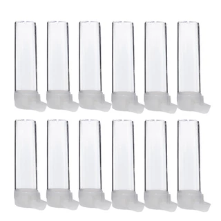 Kit 12un Bebedouro Grande Similar Reto 75ml Jel Plast - Passaros/Gaiola