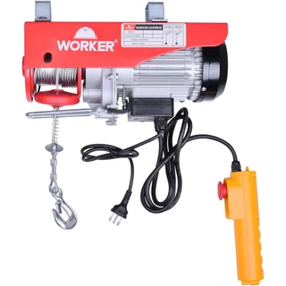 Guincho Elétrico Cabo de Aço 300/600KG 1050W Worker em Oferta na Shopee