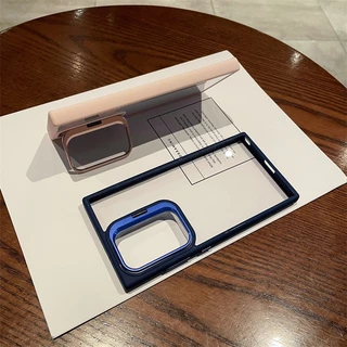 Lente Invisível Porta-Lentes Para Câmera Samsung Galaxy S23 FE S22 S24 Plus S24 Ultra 5G Capa Transparente À Prova De Choque