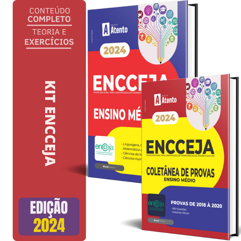 Kit Apostila Encceja 2024 - Ensino Médio + Coletânea De Provas | Shopee ...