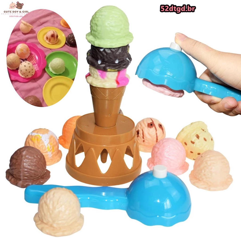 Empilhar-se jogar ice cream torre simulação de alimentos brinquedo