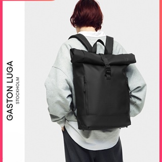 Gaston Luga Mochila Luga Mochila Novo Estilo Capa de Rolo Mochila Estilo Mochila Estilo Masculino Trendy Cool Original Estudante Universitário Simples