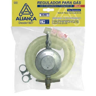 Regulador para Gás Aliança 504/01 Médio com Mangueira 80cm