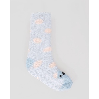 Meia Feminina Cano Longo Jacquard Estampa Koala Azul Claro