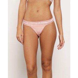 Calcinha Feminina String Com Renda Laranja Claro