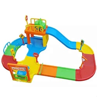 Brinquedo Infantil Pista De Corrida Com 2 Carrinhos Colorida