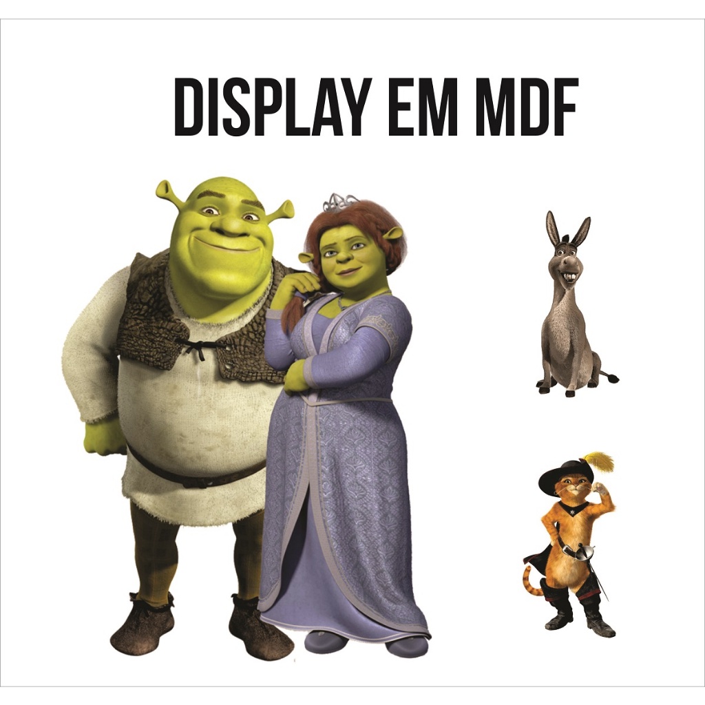 Kit 3 peças Display shrek e fiona 1 de cm + 2 de 25cm | Shopee Brasil