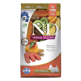 Ração N&D Tropical Selection Para Cães Adultos Mini Salmão Leve 2,5kg e Pague 2kg