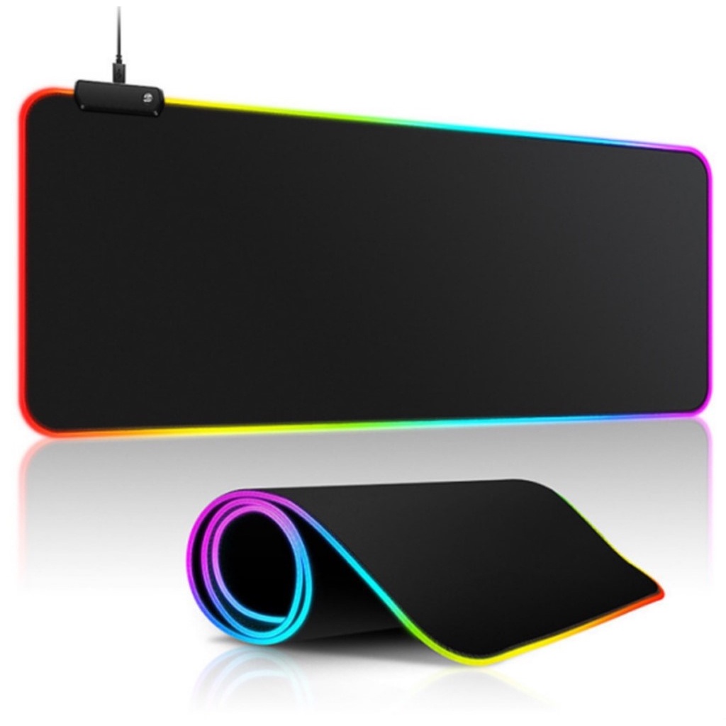 Mouse Pad Gamer Grande Speed Borda Led 7 Cores Rgb Impermeável 300mm X 800mm