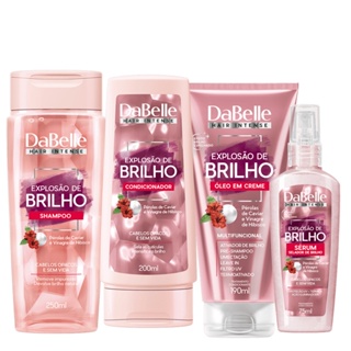 Kit DaBelle Hair Intense Explosão de Brilho Shampoo + Condicionador + Óleo em Creme + Sérum (4 produtos)