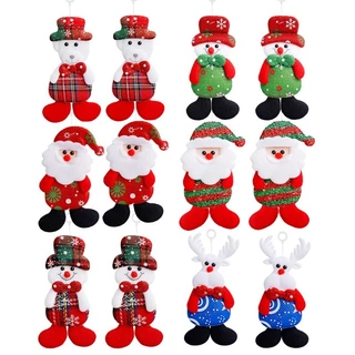 12pcs / Conjunto Enfeites De Pendurar Na Árvore De Natal Do Papai Noel / Rena / Urso / Boneco De Neve Para Decoração De Árvore De Natal (Jane Eyre)