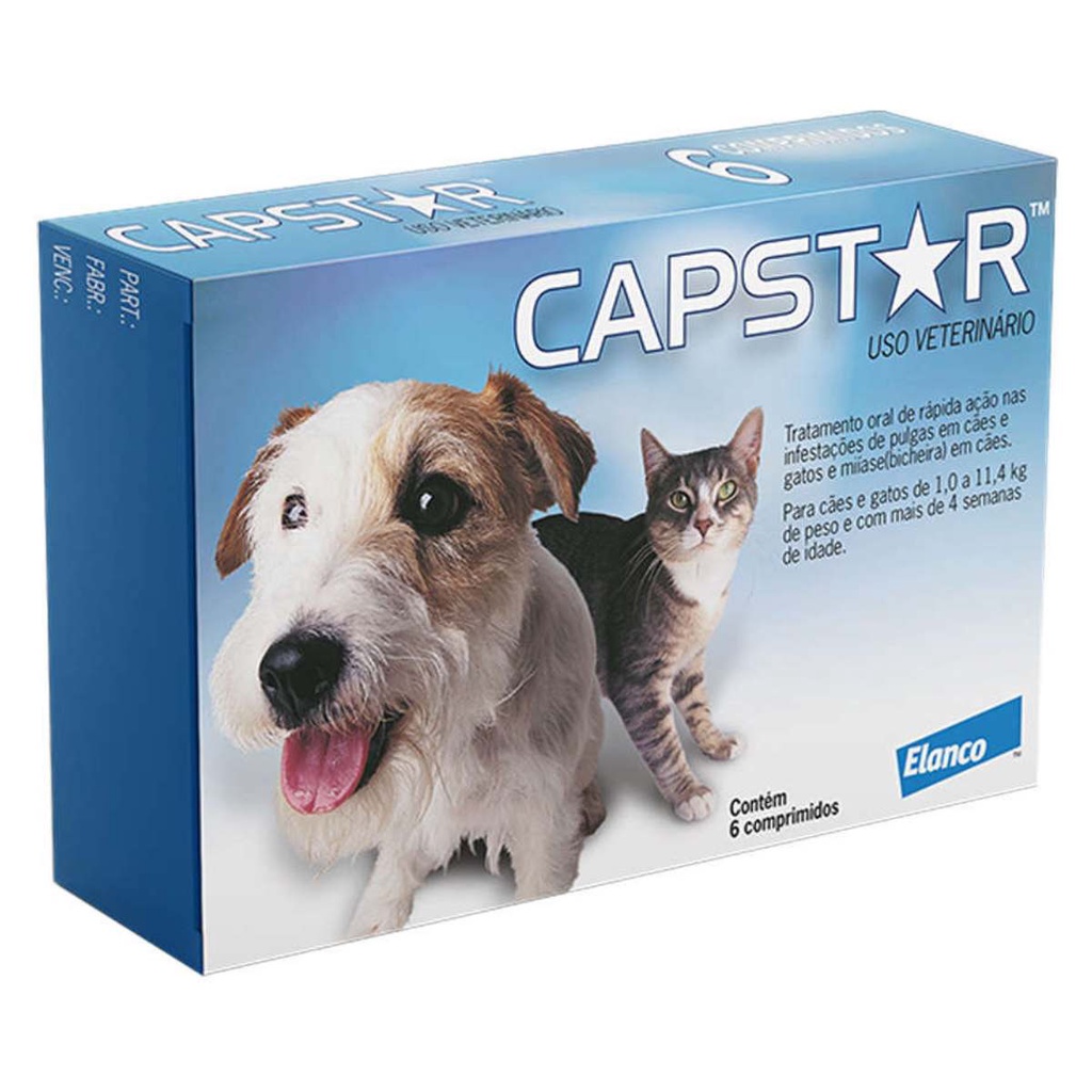 Capstar 11.4Mg | 6 Comprimidos | Shopee Brasil