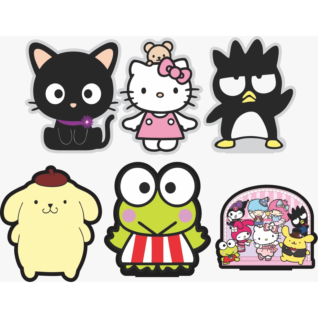 Kit Display de Mesa 6 Peças Festa Hello Kitty e Turma MDF | Shopee Brasil