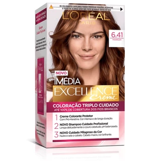 Kit Tintura Imédia Excellence L'Oréal Marrom 6.41