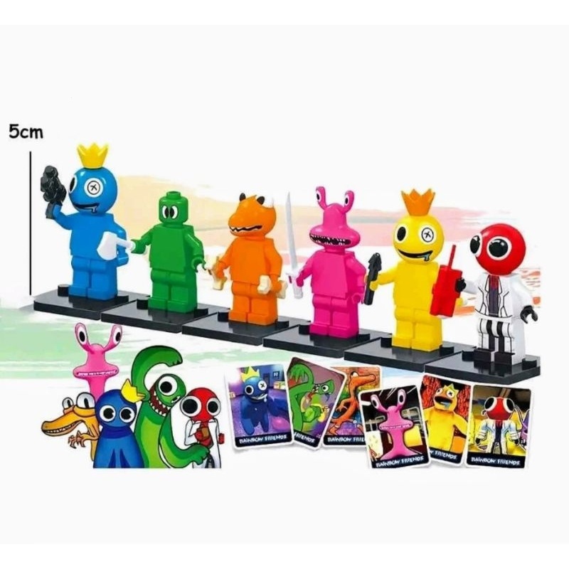 12pcs Roblox Jogo Rainbow Amigos Figura de Ação Blue Green Doll Pvc Toy  Collectible Model Toys Kids Presente de Natal