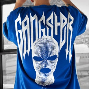 Camiseta Moda de Rua Estilo Gangster Streetwear plus Size traje